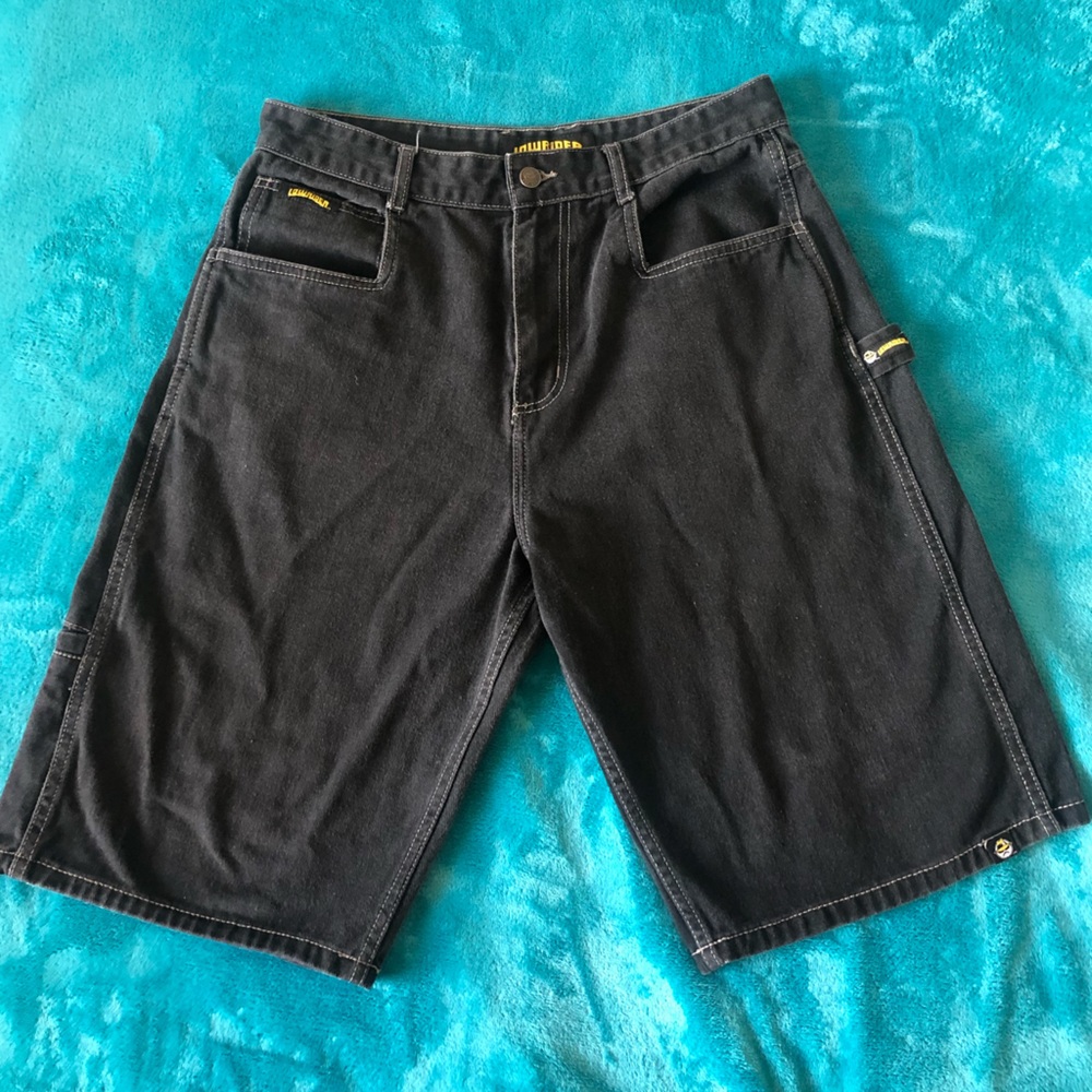 Vintage Lowrider jean shorts black